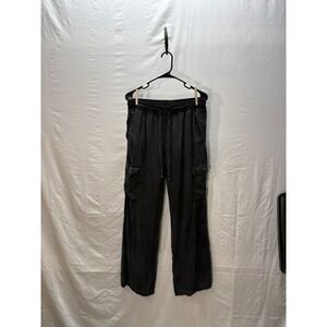 Sanctuary Social Standard Black Cargo Pants Pull On Lightweight Women L